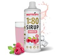 NUTRIFY Vital Fitness Drink 1:80 Sirop 1 l - Framboise, boisson concentrée avec vitamines et L-carnitine sans sucre - Donne 80 litres de boisson sportive faible en calories 1000 ml