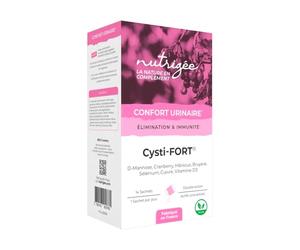 NUTRIGÉE Cysti-Fort | Confort Urinaire Naturel | D-Mannose 2000mg, Cranberry PAC, Hibiscus, Bruyère, Vitamine D3, Cuivre, Sélénium | Élimination Bactéries, Immunité Renforcée | 14 Sachets