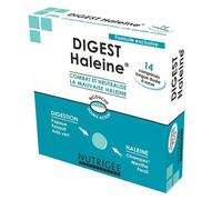 NUTRIGÉE - Digest Haleine - Combat & Neutralise La Mauvaise Haleine - Neutralise Les Mauvaises Odeurs Buccales, Facilite La Digestion - 1 à 3 Prises/Jour - 14 Comprimés - Fabriqué en France