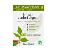NUTRIGÉE - Infusion confort digestif Bio - Menthe poivrée, fenouil, rhubarbe, anis vert - Ballonnements, confort digestif et intestinal - CVS - 30 sachets - Formule concentrée - Fabriquée en France