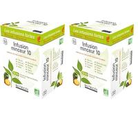 NUTRIGÉE - Infusion Minceur 10 Bio - Double Action - Brûle & Draine - Thé Vert, Café Vert, Guarana, Maté, Reine Des Prés, Bouleau, Frêne, Cassis, Chicorée - Concentrés Végétaux Solubles - 30 Sachets