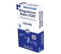 NUTRIGÉE - Magnésium Marin Fort - Équilibre - Anti-Fatigue - Réduit la Fatigue, Favorise Équilibre Psychique et un Système Nerveux Normalisé - 30 Comprimés - Programme de 30 Jours - Fabriqué en France