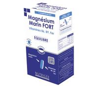 NUTRIGÉE - Magnésium Marin Fort - Équilibre - Anti-Fatigue - Réduit la Fatigue, Favorise Équilibre Psychique et un Système Nerveux Normalisé - 60 Comprimés - Programme de 60 Jours - Fabriqué en France