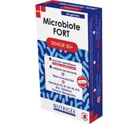 NUTRIGÉE - Microbiote Fort - Sénior 50+ - Renforce & Nourrit La Flore Intestinale, Maintient Ossature & Fonction Cognitive Normales, Réduit La Fatigue - 1 Prise/Jour - 30 Gélules - Fabriqué en France