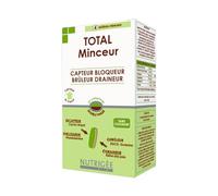 NUTRIGÉE - Total Minceur - 4 Actions Minceur - Capte, Bloque, Brûle & Draine - Favorise L'Amincissement, le Contrôle du Poids et de L'Appetit - 60 Gélules - Programme de 30 Jours - Fabriqué en France
