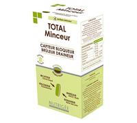 NUTRIGÉE - Total Minceur - 4 Actions Minceur - Capte, Bloque, Brûle & Draine - Favorise L'Amincissement, le Contrôle du Poids et de L'Appetit - 60 Gélules - Programme de 30 Jours - Fabriqué en France