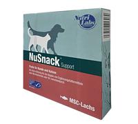 NutriLabs NuSnack® Lot de 25 sachets de 10 g de friandises pour Chiens et Chats - Friandises au goût de Saumon - Friandises pour Chats et Chiens pour médicaments, etc.