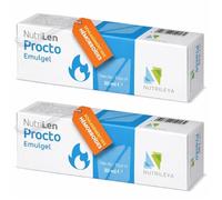 Nutrileya Nutrilen Procto Creme Hemoroidaire Externe 2 Tubes 60 ml | Crème Apaisante À l'Hamamélis, Acide Hyaluronique, Huile d'Olive Et Figuier De Barbarie, Applicateur Inclus