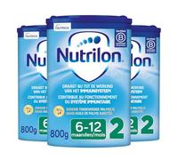NUTRILON 2 - Lait de Croissance pour Bébés de 6 à 12 Mois - Formule Nutritive avec Nutriments Essentiels - 3 x 800g
