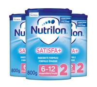 NUTRILON Satisfa+ 2 - Lait de suite épaissi - Bébé 6-12 mois lait en poudre - 3 x 800g