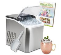 Nutrilovers Nutri-ICE MAKER Machine à Glaçons en acier inoxydable 2 tailles (S/L) avec gobelet Moscow Mule et livre de recettes