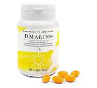 NUTRILYS - DMarine® - Complément Alimentaire - Vitamine D3 2000 UI, Magnésium Marin et Huile de Lieu Sauvage d’Alaska - 90 capsules