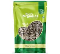 NutriOrganics Pure Chia Seeds Graines de chia 500 g - Graines pour manger et gérer le poids | Source riche en calcium, fibres et protéines