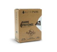 Nutripure | Barre Protéinée Bio | Sans Édulcorants ni Additifs | Moelleuse Chocolat Amande | 17g de Protéines (Blanc d'Œuf & Collagène) | Lot de 6 | Made in France