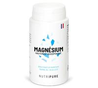 Nutripure - Magnésium Bisglycinate + Vitamine B6 & Taurine - 60 Gélules | Anti-Fatigue & Stress - Forme Chélatée, Haute Absorption - Sans Effet Laxatif - 100% Vegan - 1 Mois - Made in France