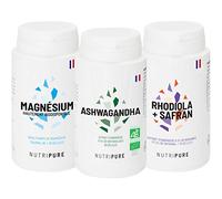 Nutripure | Pack Stress Equilibre Et Sommeil | Compléments Alimentaires Magnésium Bisglycinate, Ashwagandha & Rhodiola | Pour la Récupération | Reprendre Le Dessus Sur Soi | Cadeau Ou À Offrir