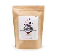 Nutripure - Pure Gainer - Prise de Masse Sèche - Goût Café - 1,2 kg | Développement Musculaire - Whey Native, Collagène & Farine d'Avoine - 27g Protéines, 36g Glucides - 15 Doses - Made in France
