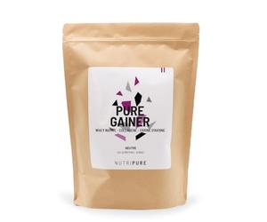 Nutripure - Pure Gainer - Prise de Masse Sèche - Goût Neutre - 1,2 kg | Développement Musculaire - Whey Native, Collagène & Farine d'Avoine - 28g Protéines, 35g Glucides - 15 Doses - Made in France