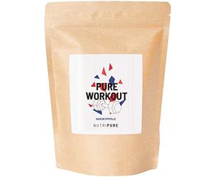 Nutripure | Pure Workout | Complément alimentaire | Pre Workout sans caféine | EAA, BCAA, Citrulline Kyowa®, Bêta-alanine CarnoSyn®, Tyrosine | Arôme naturel myrtille | 15 x 21g | Fabriqué en France
