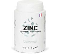 NUTRIPURE - ZINC BYSGLYCINATE 15 MG - HAUTEMENT BIODISPONIBLE - 90 GÉLULES