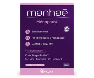Nutrisanté Manhaé Sans hormones Pré-ménopause / Ménopause 45+ Capsule(S) 30 pc(s)