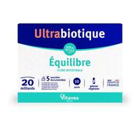 Vitavea Ultrabiotique Equilibre - Complément alimentaire flore intestinale - Probiotiques - 20 milliards de ferments lactiques - 5 souches documentées - 10 gélules - 10 jours - Fabriqué en France