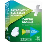 Nutrisanté Vitamine C + Calcium + Vitamine D 24 Comprimés