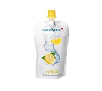 NUTRISENS - Eau gélifiée en gourde - Goût Citron (Lot de 36) - Texture lisse et homogène - Sans sucre ajouté - Pratique et transportable - Résiste à l’amylase salivaire - Purée de citron vert