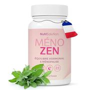NutriSolution Méno Zen - Complément Naturel Équilibre Hormonal pour la Ménopause - Réduit Bouffées de Chaleur, Sautes d'Humeur & Soutient la Gestion du Poids - 63 Gélules - Fabriqué en France (1)
