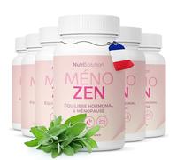 NutriSolution Méno Zen - Complément Naturel Équilibre Hormonal pour la Ménopause - Réduit Bouffées de Chaleur, Sautes d'Humeur & Soutient la Gestion du Poids - 63 Gélules - Fabriqué en France (6)