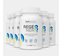 Nutrisolution - Regener8 - Complément Alimentaire Anti-Âge pour Lutter contre le Stress et Favoriser Sommeil & Immunité - Mélatonine, Acides Aminés, Extraits de Plantes - 90 gélules (6)