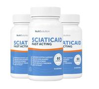 NutriSolution SciaticAid Soutien Nerveux - Formule Avancée pour le Confort & la Protection des Nerfs - 60 Gélules (3 pack)