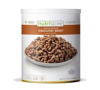 Nutristore Bœuf haché lyophilisé | Viande de hamburger précuite pour la randonnée, le camping, la préparation des repas | Fourniture alimentaire d'urgence de survie à long terme | Durée de