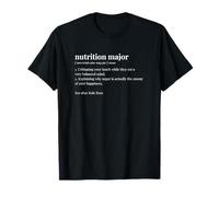 Nutrition Dictionnaire Majeur Définition Diététique Étudiant T-Shirt