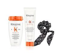 Nutritive - Routine Nourrissante & Sublimatrice pour Cheveux Secs et Épais - Shampoing Bain Satin Riche (250 ml) + Nectar Thermiqu