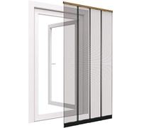 Nutritrust Easy Life - Moustiquaire de Porte à lamelles jusqu'à 100 x 220 cm - Anthracite - Cadre en PVC