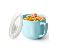 NUTRIUPS 900ml bol ramen avec couvercle, bol à soupe micro ondes, bol petit, dejeuner avec anse, bol avec 2 anses