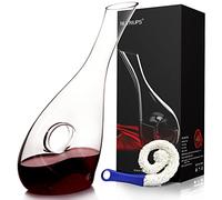 NUTRIUPS Carafe à Vin Carafes à Décanter Petite Décanter pour 375ml Aérateur de Vin en Verre Rouge Carafe de Reniflard à Vin Soufflé à la Main Carafe à Vin Décanteur a Vin