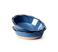 NUTRIUPS Lot de 2 mini moules à tarte ronds de 16,5 cm pour cuisine, moule à tarte rond de 16,5 cm, passe au four