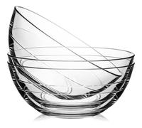 NUTRIUPS Lot de 3 saladiers en verre transparent de 20 cm (1,5 l)