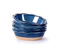 NUTRIUPS Lot de 4 moules à tarte ronds de 16,5 cm pour dessert - Passe au four
