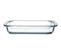 NUTRIUPS Plat de cuisson en verre pour four, plat à four en verre à lasagnes, plat à four rectangulaire, plat à lasagnes, plat en verre rectangulaire, plat à rôtir, cocotte oblongue, 3,5L