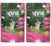 NUTRIVET - INNE Chat - Croquettes sans céréales - Chaton - Poulet - 400g (Lot de 2)