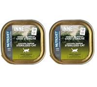 NUTRIVET - INNE Chat - Terrine sans Céréales - Chat Stérilisé ou en Surpoids - Poulet - 96% d'ingrédients d'origine Animale - 150 g (Lot de 2)