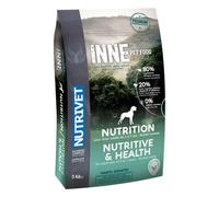 NUTRIVET - INNE Chien - Croquettes sans Céréales - Chien Adulte - Volaille - 80% d'ingrédients d'origine Animale - 3 kg