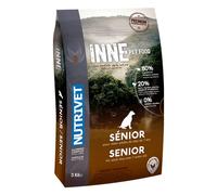 NUTRIVET - INNE Chien - Croquettes sans Céréales - Chien Senior - Volaille - 80% d'ingrédients d'origine Animale - 3 kg