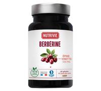 Nutrivie Berbérine – Extrait d'épine-vinette 500 mg – 100% naturel – 60 gélules