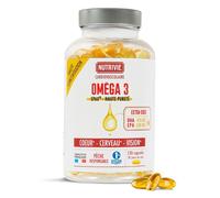 NUTRIVIE - Oméga 3 EPAX® - Huile de Poisson Ultra-Pure - Haute Concentration EPA (650 mg) et DHA (450 mg) - Soutient la Santé Cardiovasculaire, Cognitive & Oculaire - Cure de 1 mois