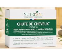 NUTRIXOL - Chute De Cheveux Réactionnelle - Aide À Prévenir Chute De Cheveux Passagère - Stress, Fatigue, Post-Grossesse - Capillaire De Montpellier - Fabriqué En France, Programme 2 Mois - 60 Gélules