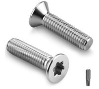 Nuts OT nuts Lot de 20 vis à tête fraisée M8 x 30 mm Torx 304 en acier inoxydable A2 V2A Filetage complet avec tournevis pour bois, machines, appareils, meubles